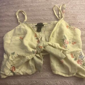 Forever 21 Light Yellow Floral Skirt